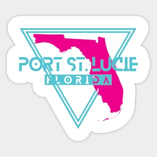Port St. Lucie Florida Retro Triangle FL Sticker